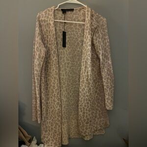 360 Cashmere Animal Print Knit Top